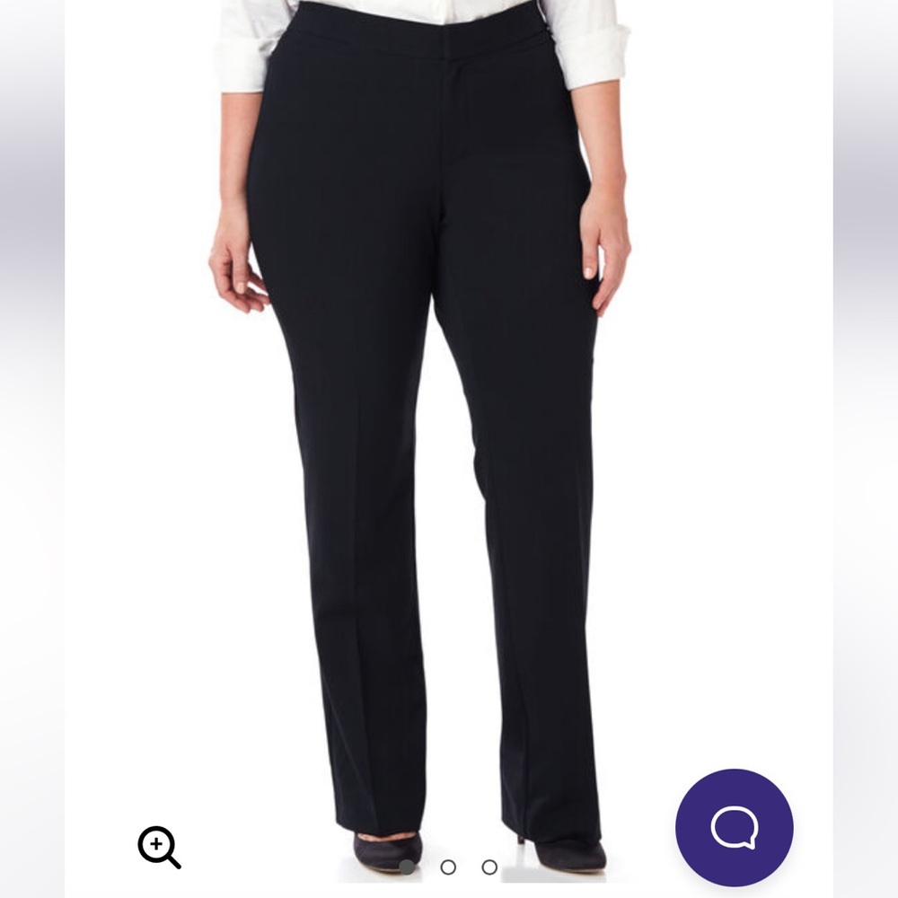 Catherines Right Fit Pant Curvy Straight Leg Black 26W
